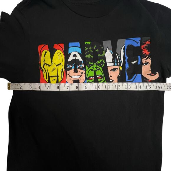Marvel Comics Avengers T-Shirt – Black, Size S – Iron Man, Captain America, Thor - Picture 7 of 8